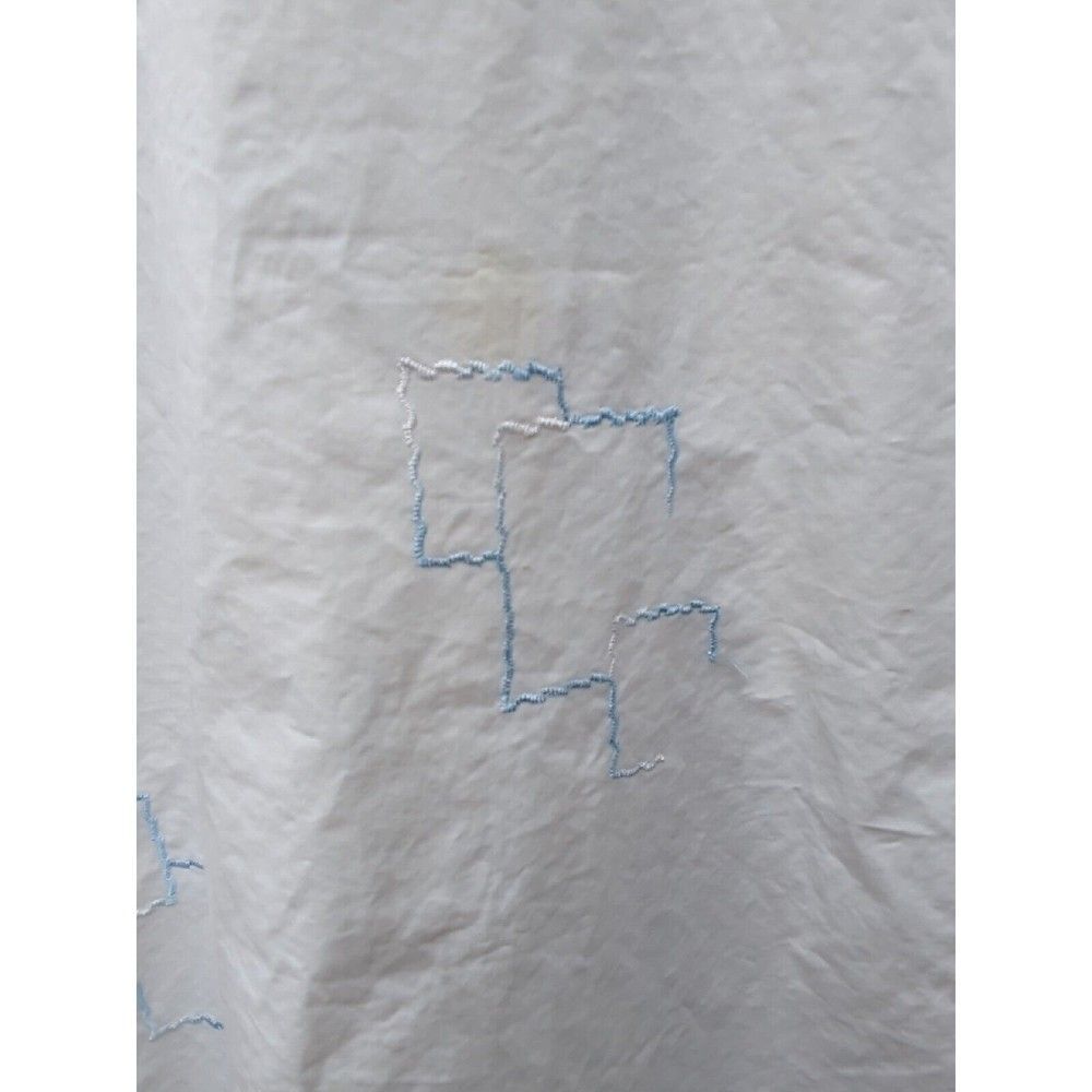 Pavi Shirt Made in Italy LG White Blue Embroidered Button Gigolo shirt - Picture 12 of 15